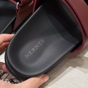 Hermes Chypre Sandal Women Techno-sandal Calfskin Rouge H H222299Z L1340 - Image 4