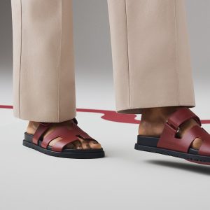 Hermes Chypre Sandal Women Techno-sandal Calfskin Rouge H H222299Z L1340 - Image 3