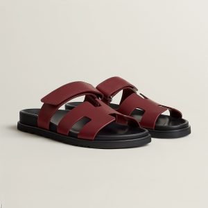 Hermes Chypre Sandal Women Techno-sandal Calfskin Rouge H H222299Z L1340