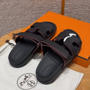 Alternative view of Hermes Chypre Sandal Women Techno-sandal Epsom Calfskin Black