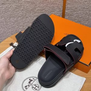 Hermes Chypre Sandal Women Techno-sandal Epsom Calfskin Black - Image 12
