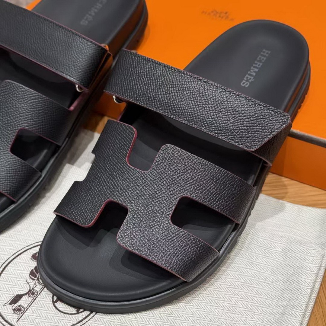 Hermes Chypre Sandal Women Techno-sandal Epsom Calfskin Black - Image 8