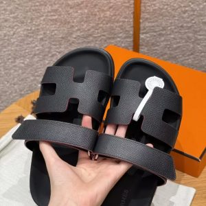 Hermes Chypre Sandal Women Techno-sandal Epsom Calfskin Black - Image 5