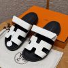 Hermes Chypre Sandal Women Techno-sandal Epsom Calfskin Blanc