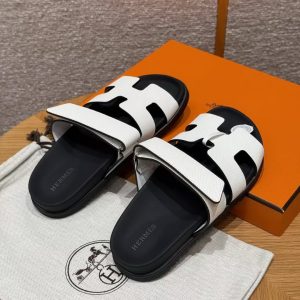 Alternative view of Hermes Chypre Sandal Women Techno-sandal Epsom Calfskin Blanc