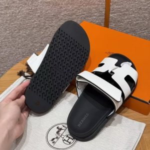 Hermes Chypre Sandal Women Techno-sandal Epsom Calfskin Blanc - Image 12