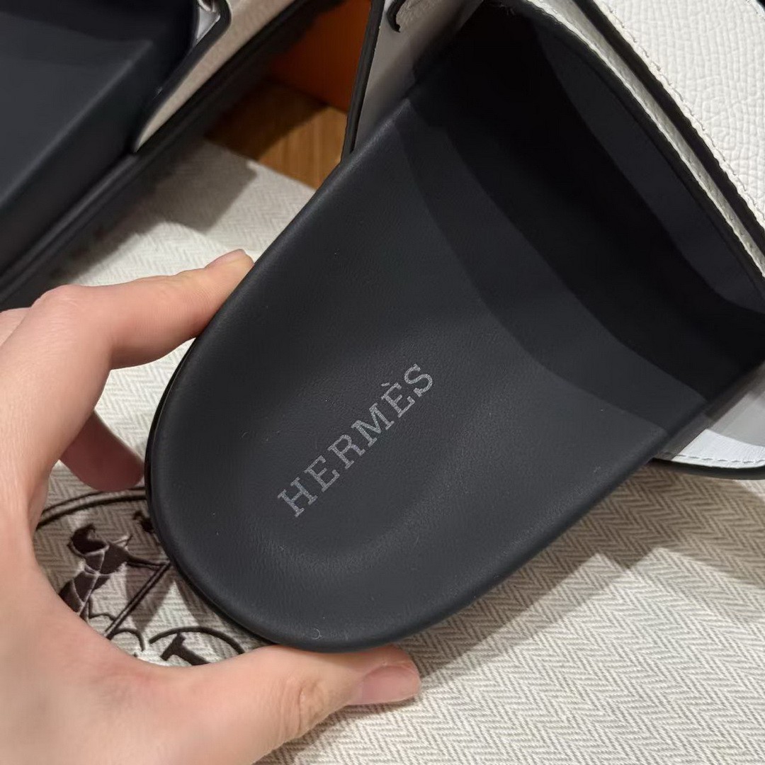 Hermes Chypre Sandal Women Techno-sandal Epsom Calfskin Blanc - Image 10