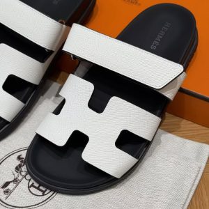 Hermes Chypre Sandal Women Techno-sandal Epsom Calfskin Blanc - Image 8