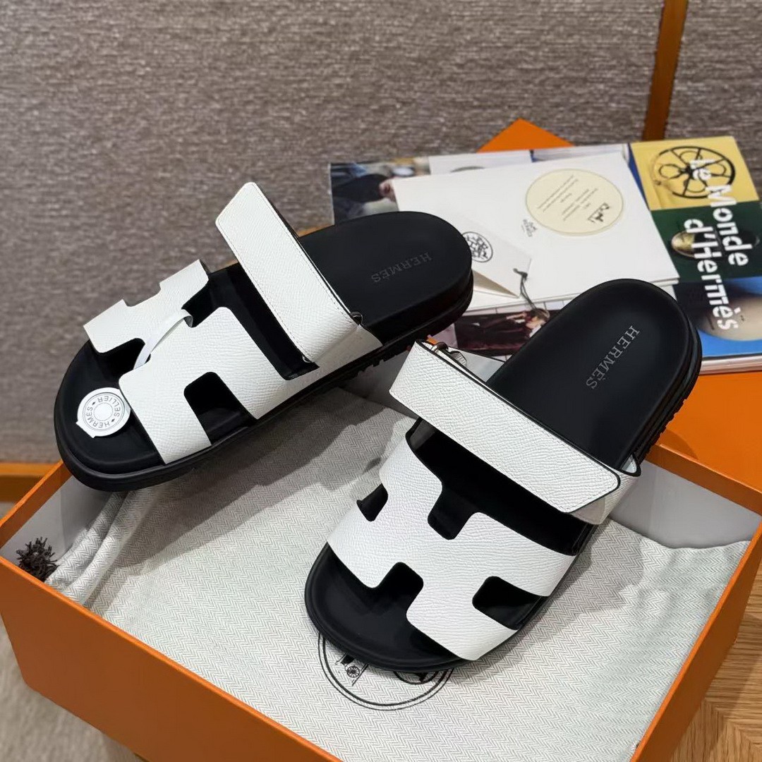 Hermes Chypre Sandal Women Techno-sandal Epsom Calfskin Blanc - Image 4