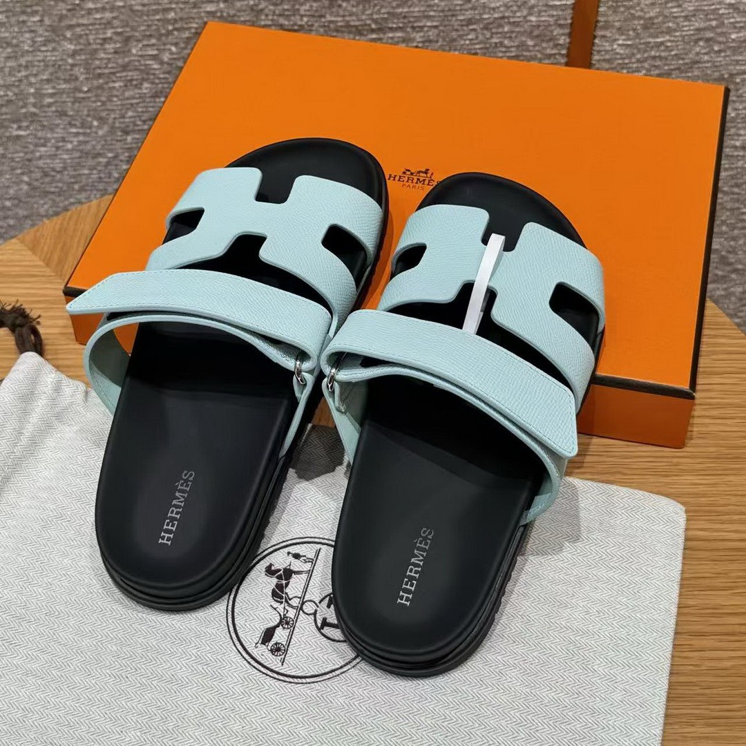 Hermes Chypre Sandal Women Techno-sandal Epsom Calfskin Bleu Cristaux H231295Z DF350 - Image 15