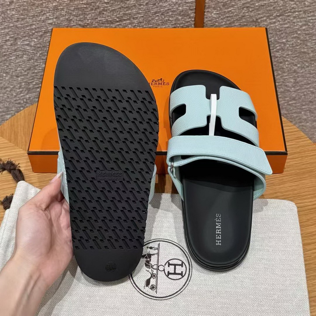 Hermes Chypre Sandal Women Techno-sandal Epsom Calfskin Bleu Cristaux H231295Z DF350 - Image 14