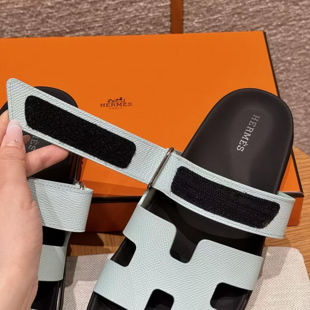 Hermes Chypre Sandal Women Techno-sandal Epsom Calfskin Bleu Cristaux H231295Z DF350 - Image 13