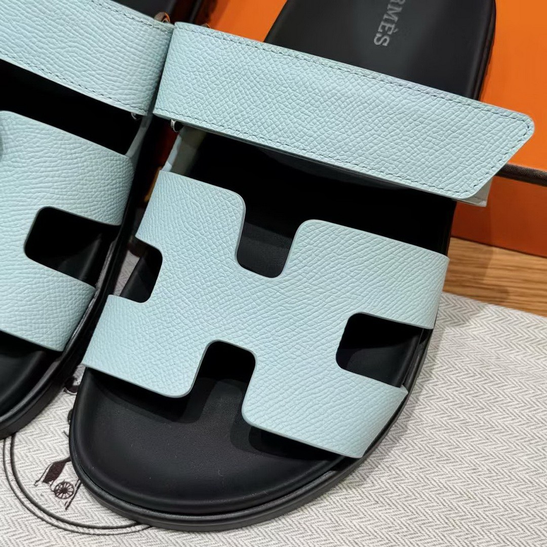 Hermes Chypre Sandal Women Techno-sandal Epsom Calfskin Bleu Cristaux H231295Z DF350 - Image 11