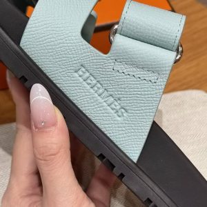 Hermes Chypre Sandal Women Techno-sandal Epsom Calfskin Bleu Cristaux H231295Z DF350 - Image 10