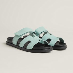Hermes Chypre Sandal Women Techno-sandal Epsom Calfskin Bleu Cristaux H231295Z DF350