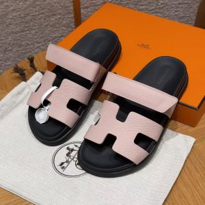 Hermes Chypre Sandal Women Techno-sandal Epsom Calfskin Ceramic Powder