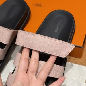 Alternative view of Hermes Chypre Sandal Women Techno-sandal Epsom Calfskin Ceramic Powder