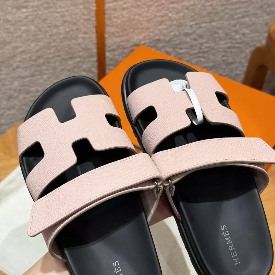 Hermes Chypre Sandal Women Techno-sandal Epsom Calfskin Ceramic Powder - Image 9