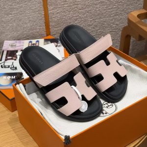 Hermes Chypre Sandal Women Techno-sandal Epsom Calfskin Ceramic Powder - Image 8