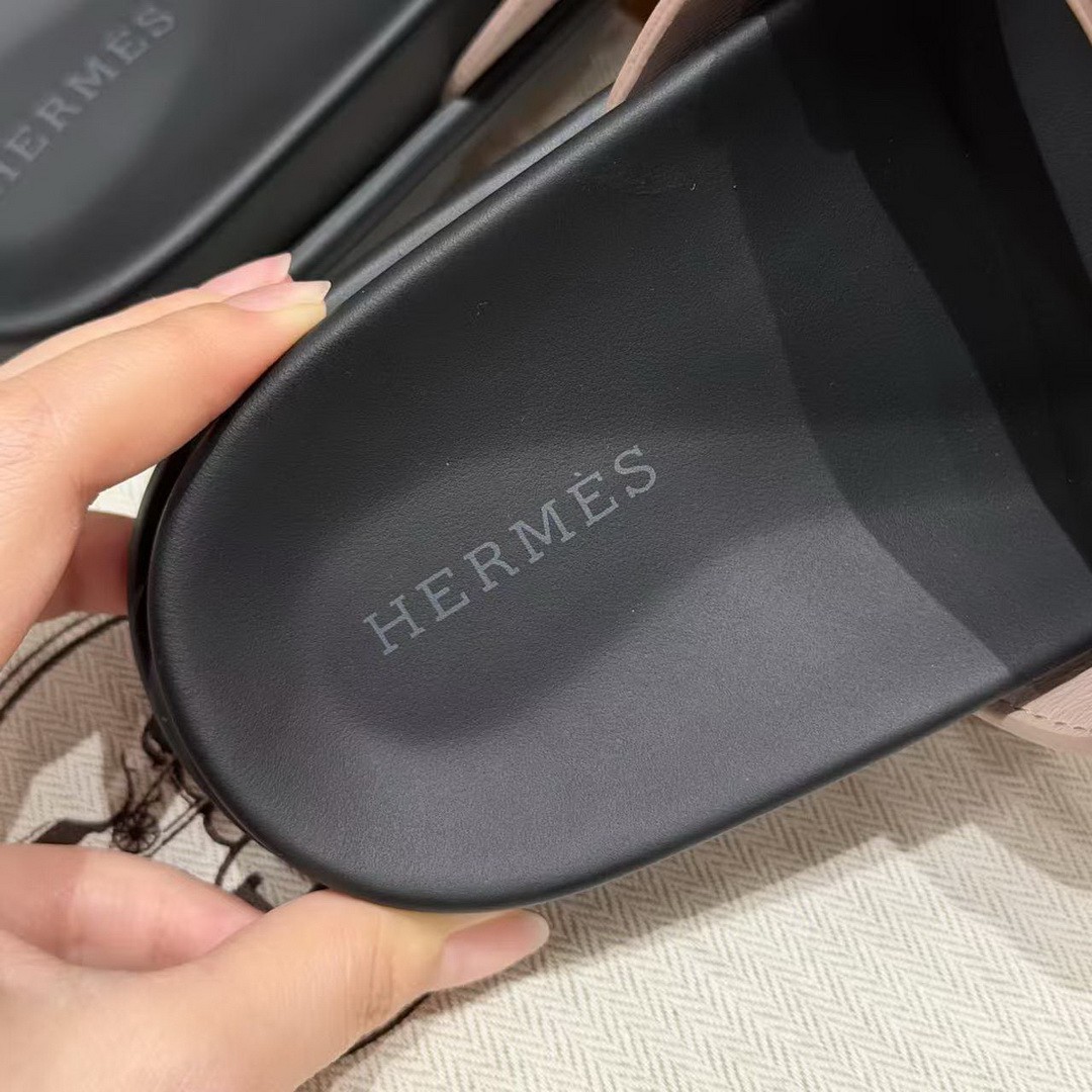 Hermes Chypre Sandal Women Techno-sandal Epsom Calfskin Ceramic Powder - Image 5