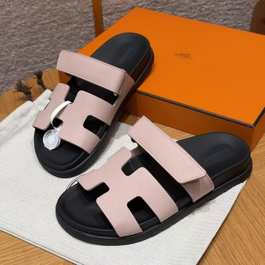 Hermes Chypre Sandal Women Techno-sandal Epsom Calfskin Ceramic Powder - Image 3