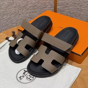 Alternative view of Hermes Chypre Sandal Women Techno-sandal Epsom Calfskin Etoupe H231295Z X3340