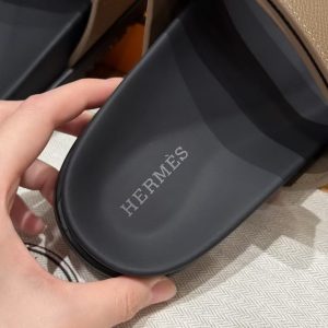 Hermes Chypre Sandal Women Techno-sandal Epsom Calfskin Etoupe H231295Z X3340 - Image 12
