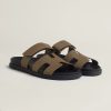 Hermes Chypre Sandal Women Techno-sandal Epsom Calfskin Etoupe H231295Z X3340