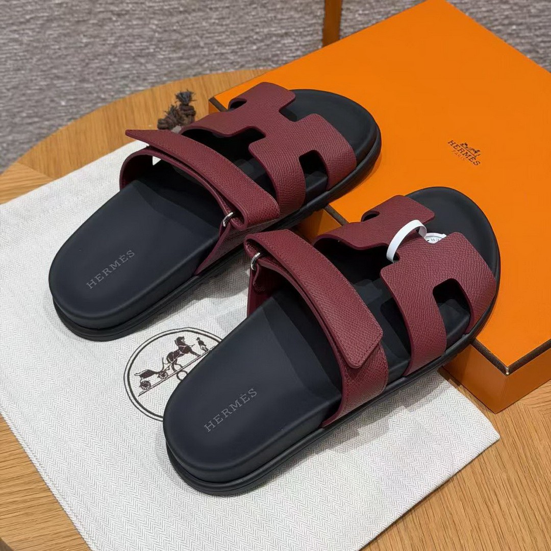 Hermes Chypre Sandal Women Techno-sandal Epsom Calfskin Rouge H H231295Z L1350 - Image 13