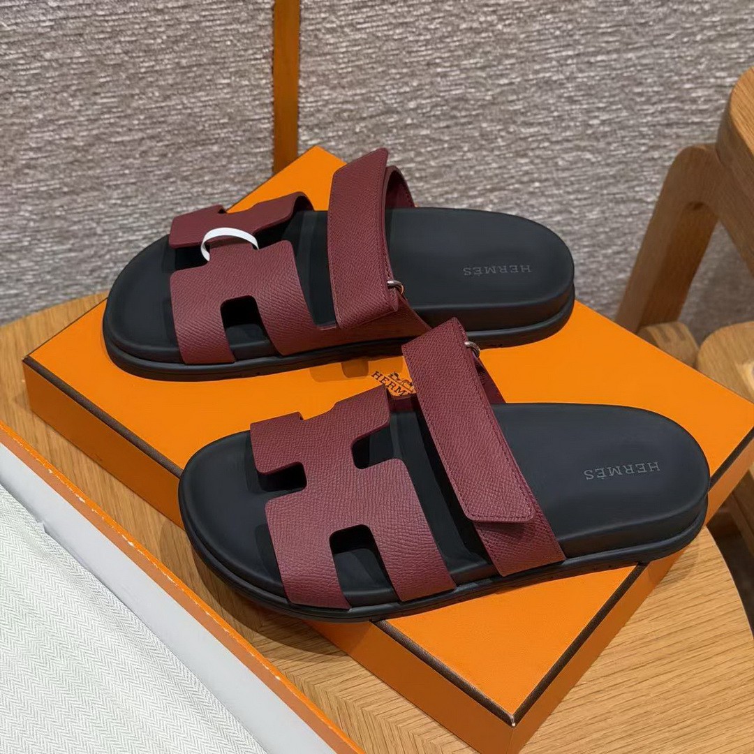 Hermes Chypre Sandal Women Techno-sandal Epsom Calfskin Rouge H H231295Z L1350 - Image 9