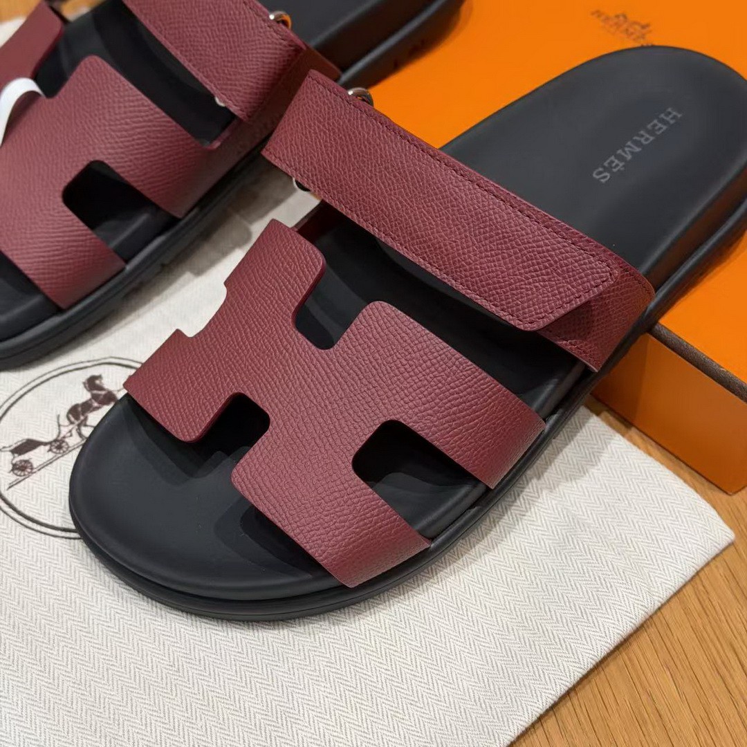 Hermes Chypre Sandal Women Techno-sandal Epsom Calfskin Rouge H H231295Z L1350 - Image 8