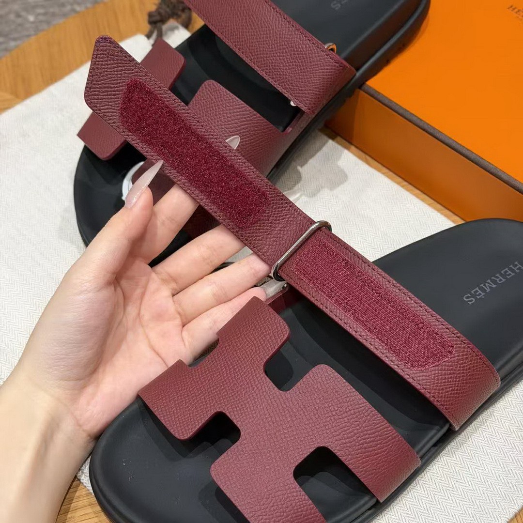 Hermes Chypre Sandal Women Techno-sandal Epsom Calfskin Rouge H H231295Z L1350 - Image 6