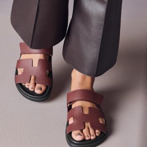 Hermes Chypre Sandal Women Techno-sandal Epsom Calfskin Rouge H H231295Z L1350 - Image 3