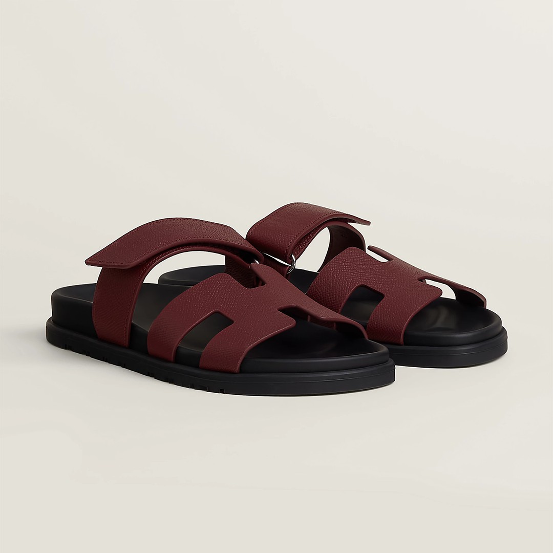 Hermes Chypre Sandal Women Techno-sandal Epsom Calfskin Rouge H H231295Z L1350