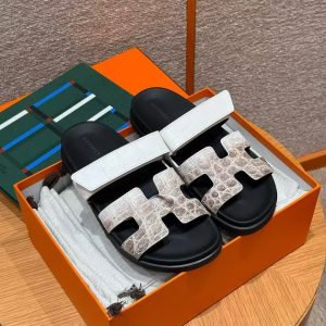 Hermes Chypre Sandal Women Techno-sandal Matte Mississippiensis Alligator Himalaya - Image 3