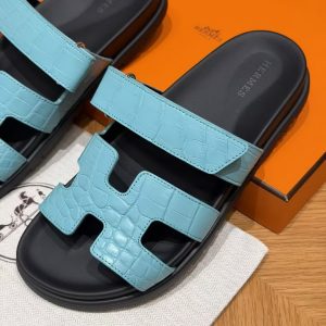 Alternative view of Hermes Chypre Sandal Women Techno-sandal Matte Mississippiensis Alligator Macaron