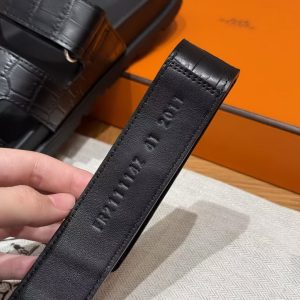 Hermes Chypre Sandal Women Techno-sandal Matte Mississippiensis Alligator Noir - Image 8