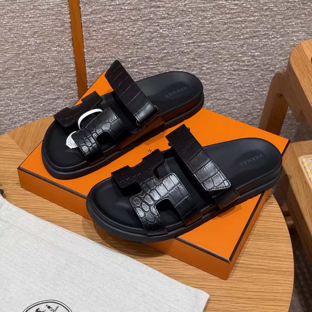 Hermes Chypre Sandal Women Techno-sandal Matte Mississippiensis Alligator Noir - Image 7