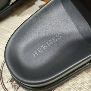 Hermes Chypre Sandal Women Techno-sandal Natura Lizard and Calfskin Ombre Noir H241255Z OM400 - Image 8