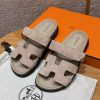 Hermes Chypre Sandal Women Techno-sandal Suede Goatskin Clay Beige