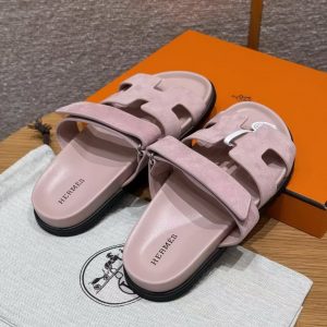 Alternative view of Hermes Chypre Sandal Women Techno-sandal Suede Goatskin Terre Cuite
