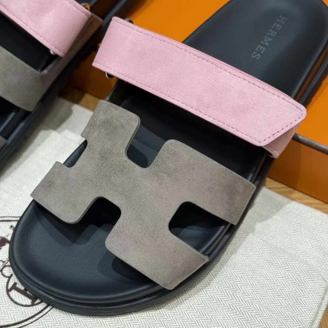 Hermes Chypre Sandal Women Techno-sandal Suede Goatskin Terre Cuite - Image 6