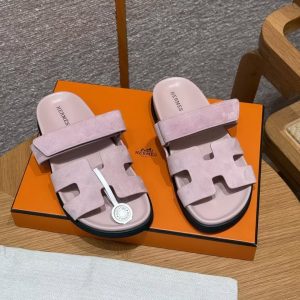 Hermes Chypre Sandal Women Techno-sandal Suede Goatskin Terre Cuite - Image 4