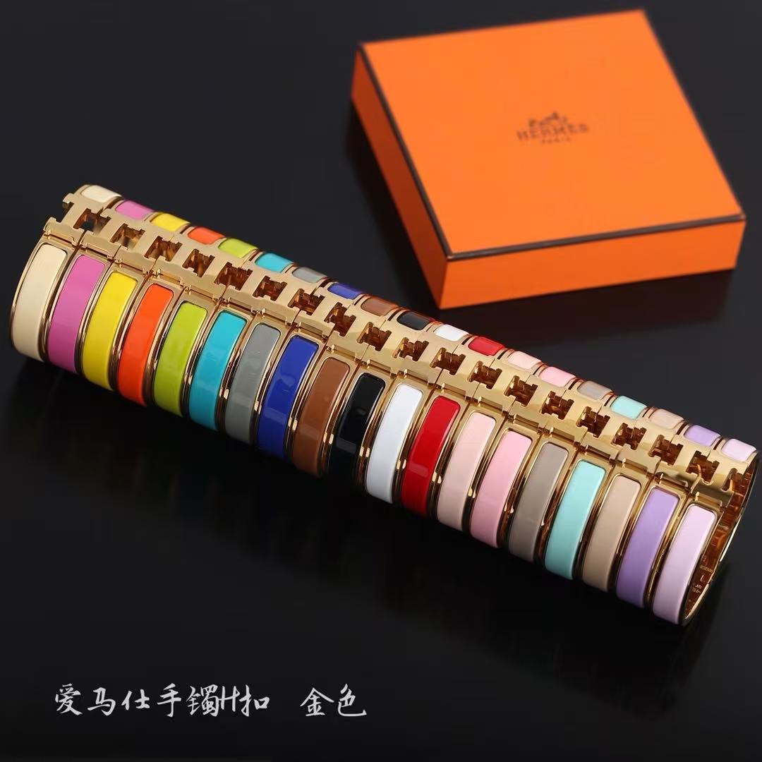 Hermes Clic H Bracelet Plain Enamel Silver Rouge Amarante H700001FP94PM - Image 5