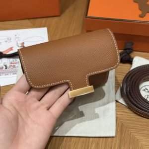 Hermes Constance Slim Wallet Handmade In Epsom Calfskin Leather Gold Hardware 37 Gold - Image 20