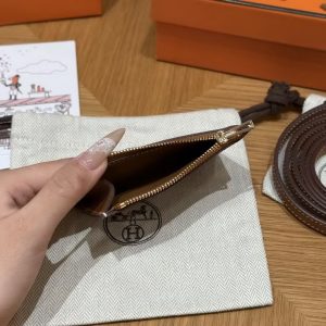 Hermes Constance Slim Wallet Handmade In Epsom Calfskin Leather Gold Hardware 37 Gold - Image 16