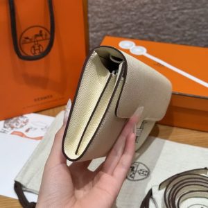 Hermes Constance To Go Wallet Handmade In Epsom Calfskin Leather Enamel Fittings Hardware I2 Nata - Image 15