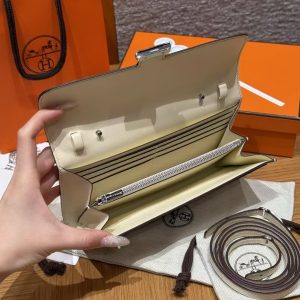 Hermes Constance To Go Wallet Handmade In Epsom Calfskin Leather Enamel Fittings Hardware I2 Nata - Image 11