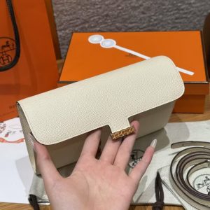 Hermes Constance To Go Wallet Handmade In Epsom Calfskin Leather Enamel Fittings Hardware I2 Nata - Image 7