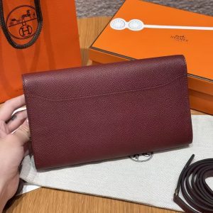 Alternative view of Hermes Constance To Go Wallet Handmade In Epsom Calfskin Leather Gold Hardware 55 Rouge